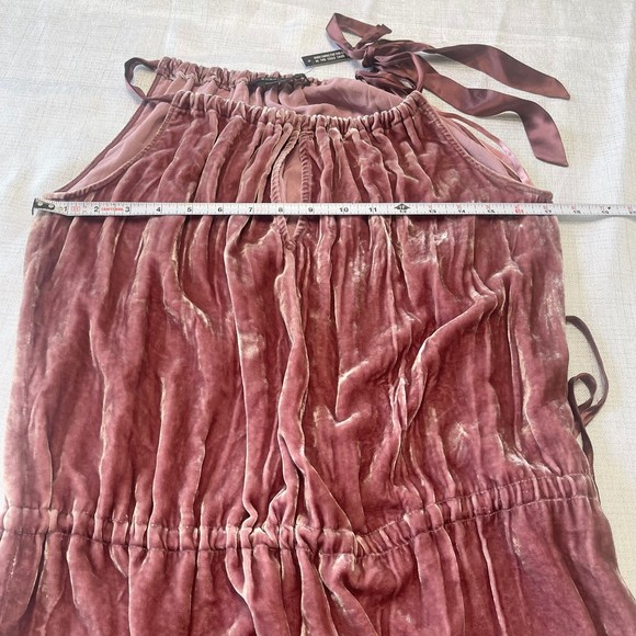 NWT BCBG MaxAzria Rosetta Velvet Sleeve Less Tie Dress. Size XS - Picture 6 of 9